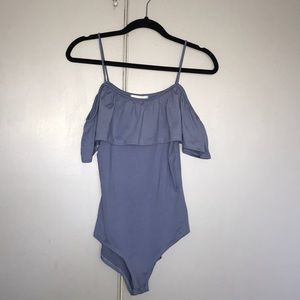 Periwinkle off the shoulder bodysuit